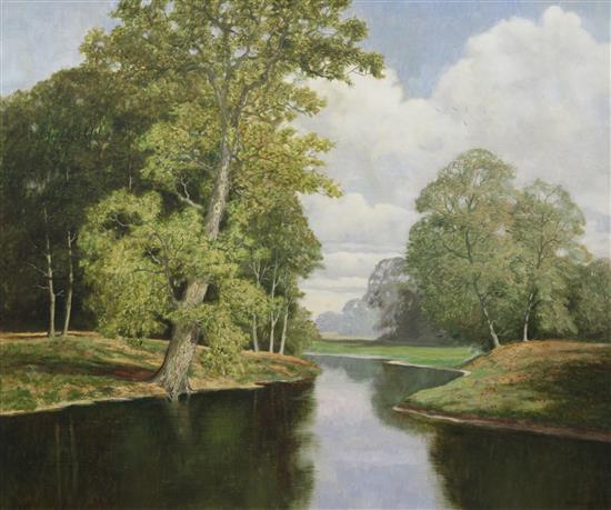 David Mead (20th C.) Calm Waters, New Forest, 25 x 30in.